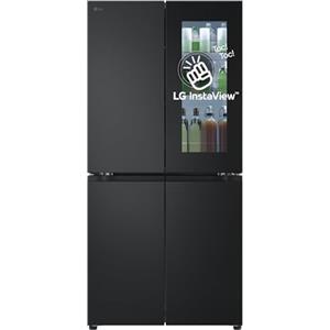 LG GMV860EPDE Frigorifero Slim Multidoor InstaView, Classe E, 530L, Wi-Fi, Linear Cooling, Total No Frost, Controllo da Remoto, Smart Diagnosis, Larghezza 835mm, Nero Opaco