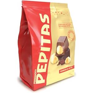 PEPITAS/PERNIGOTTI Pernigotti Mini Pepitas Classiche - Cioccolatini con Nocciole Italiane immerse nel Cioccolato - Senza Glutine - Confezione da 117 g