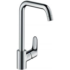 hansgrohe Focus M41 - Rubinetto da cucina (1 getto), Miscelatore cucina con altezza bocca 260 mm, Rubinetto monocomando con bocca girevole, cromo, 31820000