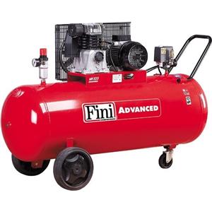 Fini Compressore Aria Elettrico Monofase a Cinghia 200 lt - Motore 3 HP, Pressione Massima 10 bar