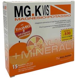 Pool Pharma s.r.l. Pool Pharma MG.K VIS Magnesio e Potassio 15 bustine Arancia