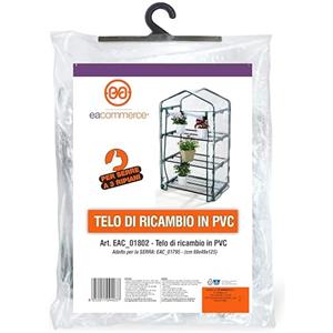 eacommerce Serra da Giardino e Balconi con copertura in PVC impermeabile per Orti, Piante e fiori (Telo di Ricambio per Serra da 3 Ripiani)
