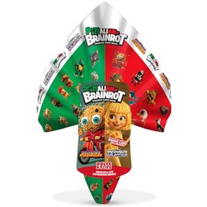 Dolce & Toys Uovo Pasqua Brainrot con Cioccolato Finissimo al Latte da 250gr e Sorpresa - Promo Card Esclusiva Card Game per i collezionisti - Esclusiva 2026