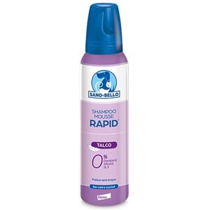 Elanco Shampoo Mousse Rapid al Talco 300ml - Pulisce senza bagnare, lascia il pelo morbido e lucido, ideale per cani e cuccioli