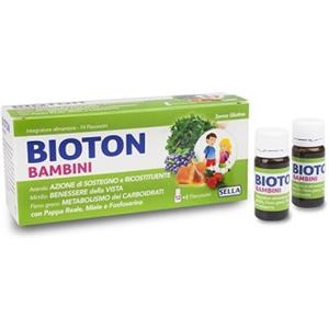Sella Bioton Bambini - Integratore Alimentare con Acerola e Miele, 14 Flaconcini