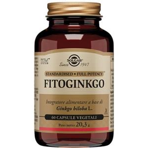 Solgar Fitoginkgo 60 Capsule Vegetali - Supporto alla Circolazione e Funzioni Cognitive