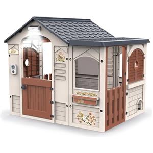 Chicos - Play Garden | Spaziosa Casetta per Bambini con Luce e Suoni dotata di Finestre Apribili, Gattaiola e Adesivi Inclusi | Da 2 Anni (89626)