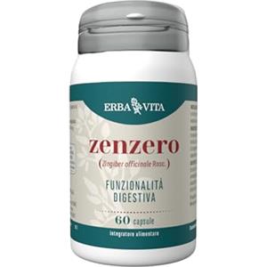 ERBA VITA Integratore Alimentare di Zenzero - 60 Capsule - Favorisce la digestione e limita la nausea