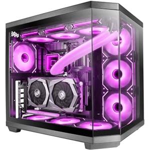 MARSGAMING MC-3TCORE Case Gaming Midi-Tower ATX con Triplo Vetro Temperato, Supporto fino a 10 Ventole e Raffreddamento Liquido