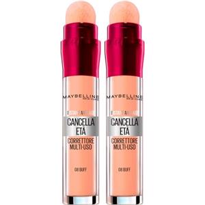 Maybelline New York Il Cancella Età Correttore Liquido per Coprire Occhiaie Imperfezioni e Piccole Rughe con Applicatore a Spugnetta Colore 08 Buff - 2 Correttori
