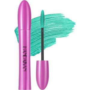 HISUNBEN Mascara verde impermeabile, mascara, impermeabile, durevole, volumizzante, allungamento del mascara per Natale, Halloween, feste, matrimoni -1