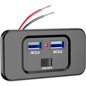 Generic 12v Outlet USB RV- Porta del caricabatterie USB doppia | Adattatore di alimentazione per auto a monte, presa a caricatore auto a carica rapida 3.0, supporto per pannelli da 12 volt,