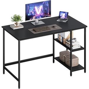 VASAGLE Scrivania per Computer, Scrittoio, 120 x 60 x 76 cm, Moderno, Tavolo da Lavoro, per Ufficio Camera da Letto Soggiorno, Nero Ebano LWD047B16