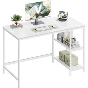 VASAGLE Scrivania per Computer, Scrittoio, 120 x 60 x 76 cm, Moderno, Tavolo da Lavoro, per Ufficio Camera da Letto Soggiorno, Bianco Acero LWD047W44