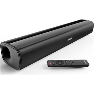 Saiyin Soundbar per TV, Soundbar da 17 Pollici per Smart TV e Home Cinema con Bluetooth 5.3/Ottica/AUX, Ideale per PC, Giochi e Proiettori, Montabile a Parete e Design Ultra Compatto