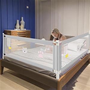 Ikodm Sponde per letto 150cm e 200cm, Sponde di protezione per letto regolabili in altezza da 70-98cm, protezione anticaduta per letto, sponde per letto per bambini, sponde per lettino facili da