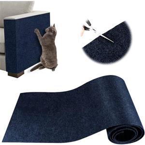 ZenithyrEn Protezione Divano Graffi Gatto, Tappeto Tiragraffi per Gatti Autoadesivo 200x40cm, Riutilizzabile e Tagliabile, Ideale per Divani, Mobili e Pareti, Tiragraffi divano, Sisal e Moquette (blu)