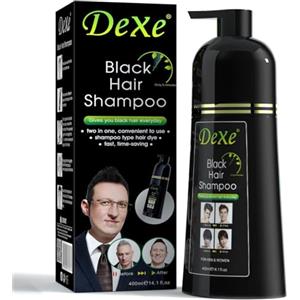 BAKAJI Shampoo per Capelli Neri Coprente 400 ml Ideale per Uomo e Donna, Istantaneo per Donare Luce e Colore, Tintura per Coprire Capelli Grigi e Bianchi, Colorante per Radici e Cute Forte e Nutriente