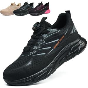 TQGOLD Scarpe Antinfortunistiche Uomo Donna Leggere Scarpe da Lavoro con Punta in Acciaio Antiscivolo Scarpe da Cantiere Scarpe Sicurezza Sportive Traspiranti (Blue,43EU)