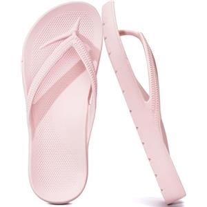 VIVASUN Infradito Uomo Donna con Supporto Plantare, Flip Flop Antiscivolo per Piscina e Spiaggia, Ciabatte Estive Comode e Leggere,Rosa