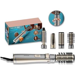 Cecotec Spazzola ad Aria Rotante con 5 Teste Cecotec CeramicCare 5in1 AirBrush Gyro. 1100W, Asciuga, Arriccia, Modella e Dona Volume