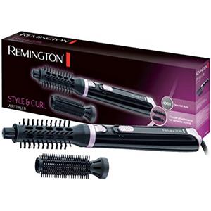 Remington Spazzola ad Aria, Styler ad Aria Calda, 2 accessori, Spazzola setole 25 mm e setole 19 mm, Capelli Ricci, Voluminosi, 400 Watt, Style & Curl AS404