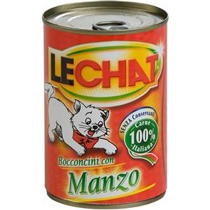 Monge LeChat Bocconcini con Manzo - Cibo Umido per Gatti Adulto - 400 g
