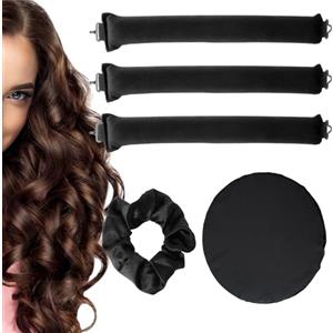 GZRXIOUS 3 Pezzi Bigodino Lungo per Boccoli, Heatless Hair Curler Bigodini Overnight Blowout per Dormire Gomma Arricciacapelli Senza Calore Flessibili Bigodino Fascia Capelli per Capelli Medi Lunghi