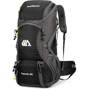 Ezmina Zaino da trekking impermeabile 50 l, per campeggio, escursionismo, viaggio, arrampicata, viaggi, alpinismo, sci, sport all'aria