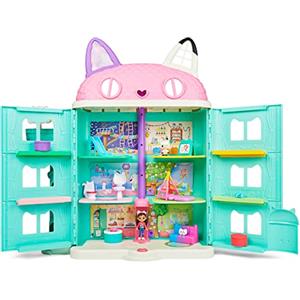 DREAMWORKS GABBY'S DOLLHOUSE Gabby's Dollhouse, Playset casa delle bambole di Gabby, set con luci e suoni, giochi per bambini dai 3 anni in su