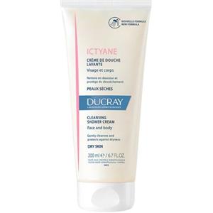 Ducray Ictyane Crema Detergente 400 ml - Delicata per Pelli Secche e Molto Secche, Viso e Corpo