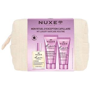 Nuxe Hair Prodigieux Trousse - Kit Completo per Capelli Setosi e Luminosi con Maschera, Shampoo e Balsamo