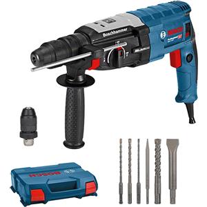 Bosch Professional Martello rotante Bosch Professional GBH 2-28 F, 3,2 J, set di punte e scalpelli da 6 pezzi, SDS-plus, in L-BOXX, blu/nero