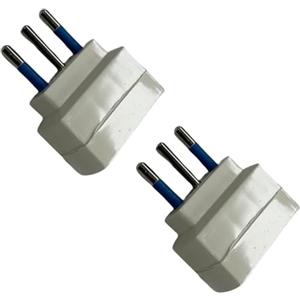 oniroview Adattatore da 10A a 16A Set 2 pezzi Spina Piccola 10A Presa Bipasso Bivalente 10/16A com Protezione Sovraccarico 1500W CE Bianco