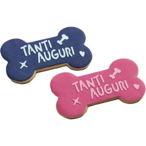 La Dolce Vita Biscotti per Cani e Gatti a Forma di Osso - Snack Compleanno Piccolo 35g