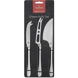 Grunwerg Windsor Carded Set di 3 coltelli da formaggio, acciaio inossidabile 18/0