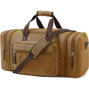 EKOROMIER 70L Borsa da Viaggio Grande in Tela per Uomo - Borsone Espandibile - Borsa Extra Capiente per Vacanze, Palestra e Viaggi Lunghi