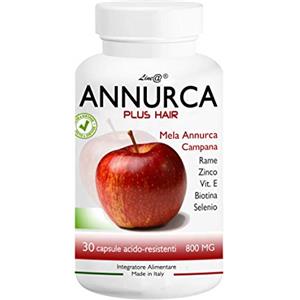 Line@Diet ANNURCA PLUS HAIR Line@ | INCREMENTA e rinforza i tuoi CAPELLI | 30 capsule | 800 mg estratto secco di MELA ANNURCA | ZINCO | RAME | BIOTINA | SELENIO | VITAMINA E