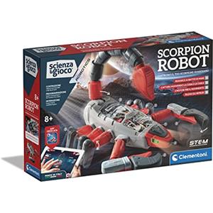 Clementoni Scorpion Robot - Set di Costruzioni con 6 Zampe Controllabili e Sensore a Infrarossi, per Bambini da 8 Anni