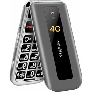 artfone F30 Grigio Argento - 4G Telefono Cellulare per Anziani丨Flip Telefoni Cellulari con Tasti Grandi丨2.4" Display丨Funzione SOS丨Volume Alto丨Chiamata Rapida丨Batteria da 1300 mAh丨Base di Ricarica