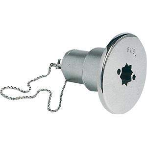 Osculati Tappo Inox Imbarco Acqua 38 mm - Bassa Sporgenza 6 mm, Apertura con Maniglia Winch o Chiavette Esagonali