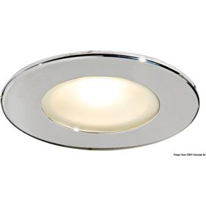 Osculati Plafoniera LED da Incasso Atria II - Luce Bianca, Corpo in Acciaio Inox e Vetro Satinato