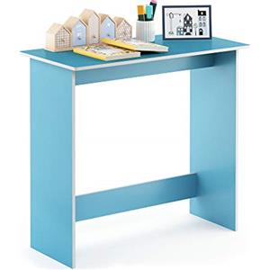 Furinno Simplistic Scrivania per Computer, Legno, Blu (Light Blue/White), 39.37 x 80 x 75.57 cm