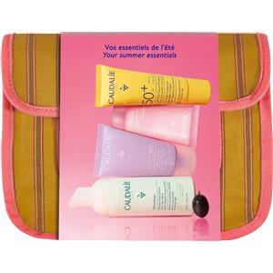 Caudalie Estate Trousse: Fluido Viso SPF50 , Gel Idratante, Gel Doccia e Mousse Detergente