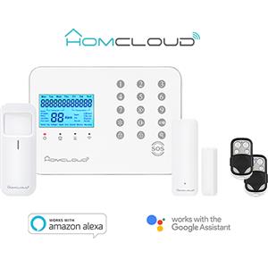 Homcloud Kit Antifurto Wireless 10P PRO Wi-Fi GSM - Comandabile da Smartphone e Vocalmente, Espandibile e con Notifiche in Tempo Reale