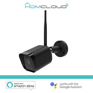 HOMCLOUD Telecamera Wi-Fi Bullet 6S Outdoor - HD 2 MP, IP65, Angolo di Vista 130°, Compatibile con Amazon e Google