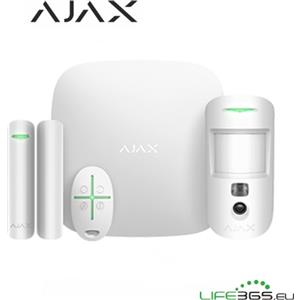 Ajax StarterKit Cam Plus - Kit di allarme wireless con Hub 2 Plus, MotionCam, DoorProtect e SpaceControl