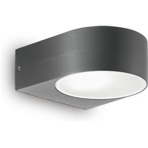Ideal Lux IKO AP1 Antracite - Lampada da Parete in Alluminio con Doppio Diffusore in Vetro Temperato