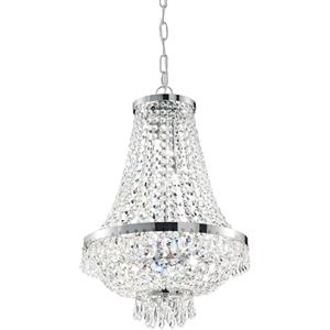 Ideal Lux CAESAR SP6 CROMO - Lampada a Sospensione 6 Luci in Metallo e Cristallo