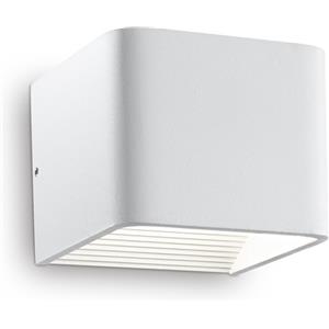 Ideal Lux Lampada da Parete Click AP D10 - Applique in Alluminio Bianco, 1 Luce, Dimensioni 100x80x100 mm